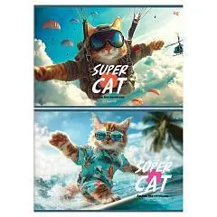 Альбом д/рис А4 20л на скрепка BG "Супер-кот" 100г, фото №1