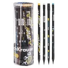 Карандаш чернографитный EK Sport DNA, круглый, с ластиком, фото №1