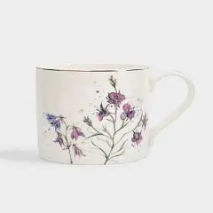 Кружка Колокольчики Giardino 380мл фарф бел с зол кантом, фото №1