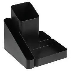 Настольная подставка СТАММ "Имидж" черная, фото №1