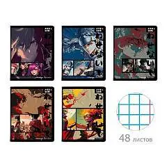 Тетрадь 48л КЛЕТКА "MANGA. FANTASTIC HEROES", фото №1