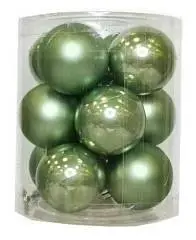 Набор шаров елочных пластик 12 шт 4 см мята, фото №1