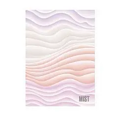 Бизнес-блокнот А5 96л кл "Mist"  Розовый клетка тв.переплет,  вы, фото №1