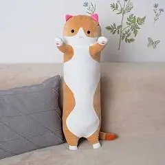 Игрушка мягкая Кот Сосиска 110см кор-бел, фото №1