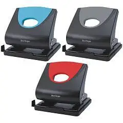 Дырокол Berlingo "Office Soft" 30л., ассорти, с линейкой, фото №1