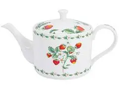 Чайник 0.75л "Земляничная поляна" костяной фарфор под уп, фото №1