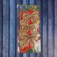 Набор бантов "Золотой блеск" 3 шт 10,5х9,5 см, фото №1