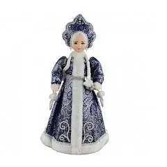 Снегурочка серебряная с варежками, 46см РУЧНАЯ РАБОТА, фото №1