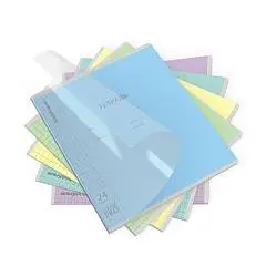 Тетрадь 24л КЛЕТКА "CoverPrо fizzy" пласт обл, фото №1