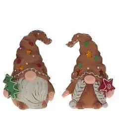 Фигурка декор с подсветкой "Пряничный Гном" L13 W8,5 H19,5 см, фото №1