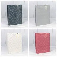 Сумка подарочная "Ромбы" (микс)  тиснение 32*45*15см, фото №1