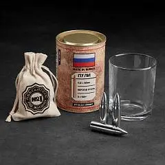 Набор "ICE BULLETS" стакан 250 мл+3 пули-охладителя мешочек, фото №1