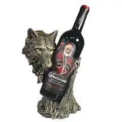 Подставка под бутылку "Волк" бронза 14*17*26 см, фото №1