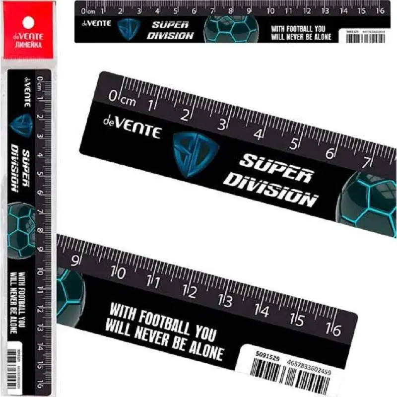 Линейка пластиковая "deVENTE. Super Division" 16 см, с дизайном, фото №1