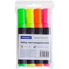 Набор текстовыделителей "Спейс" 4цв., 1-4мм, фото №1