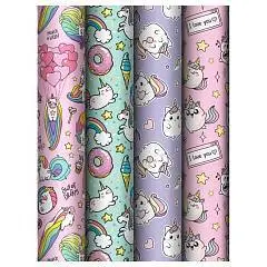 Бумага упаковочная "Unicorn" 70*100см, в рулоне, фото №1