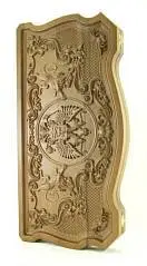 Нарды Ивановские "Герб",бук, патина 59х30, фото №1