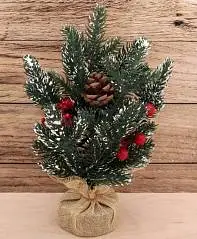 Декоративная ёлка Лесная красавица, 26х15 см, фото №1