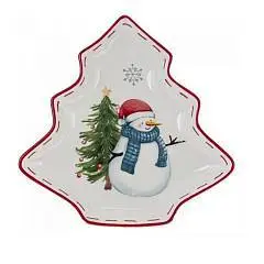 Блюдо "Веселый Новый год" L25 W24,5 H3 см, фото №1