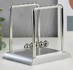 Маятник антистресс "Шары Ньютона" серебро 14х113,5х11,5, фото №1