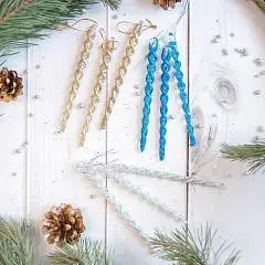 Набор украшений "Сосулька - серпантин"  8 шт  12,5 см микс, фото №1