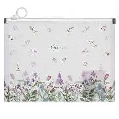 Папка-конверт А5 "NATURAL FLOWERS" на молнии, фото №1