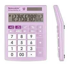 Калькулятор BRAUBERG 12 разр ULTRA PASTEL-12-PR сирен, фото №1