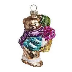 Мишутка с подарками (стекло) 5,5х4,5х10,5 см, фото №1