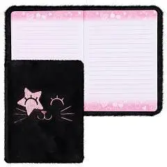 Книжка записная А5 "Котик" мех 7бц черный, фото №1
