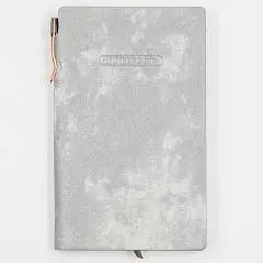 Ежедневник недат А6 "ВЕЛЮР СЕРЫЙ КАРДИНАЛ" +ручка, блок в КЛЕТКУ, фото №1