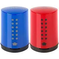 Точилка Faber-Castell "Grip 2001 Mini" 1 отв, красная/синяя, фото №1