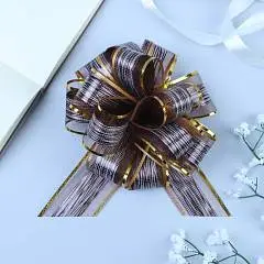 Бант-шар №5 "Узор", цвет кофейный, фото №1