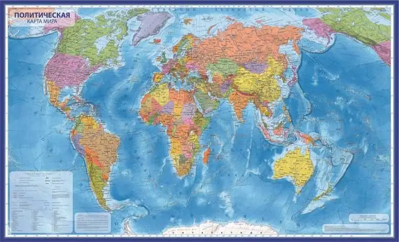 Мир Политический 1:32М 101х70 (с ламинацией), фото №1