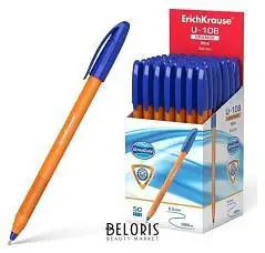 Ручка шариковая EK U-108 Orange Stick 1.0, Ultra Glide, синяя, фото №1