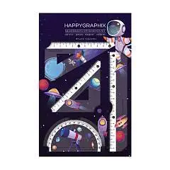 Набор для черчения "HappyGraphix. Космос" (трансп,линейка,треуг), фото №1