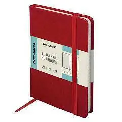 Блокнот А6 80л кл "Metropolis Special" красный с резинкой, фото №1