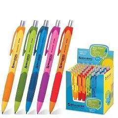 Ручка шариковая автомат. "Juicy" 0,7мм, рез.держ, синяя, ассорти, фото №1