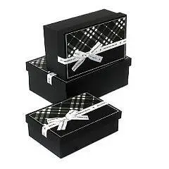 Коробка подарочная "Элеганс" black 19х13х8см 3-2, фото №1