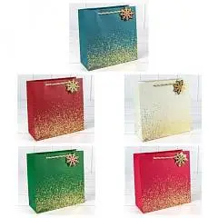 Сумка подарочная "Золотые вкрапления" (микс) 32*26*13см, фото №1