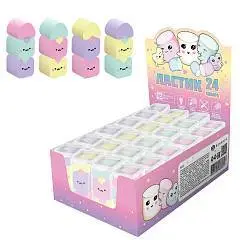 Набор ластиков "МАРШМЭЛЛОУ" три ластика в комплекте, ассорти, фото №1