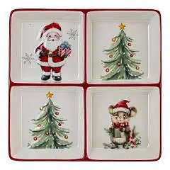 Менажница "Новогодний подарок" L20 W20 H3 см, фото №1