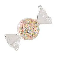 Украшение Конфета "Разноцветный лед" большая (стекло) 6х6х10,5 с, фото №1