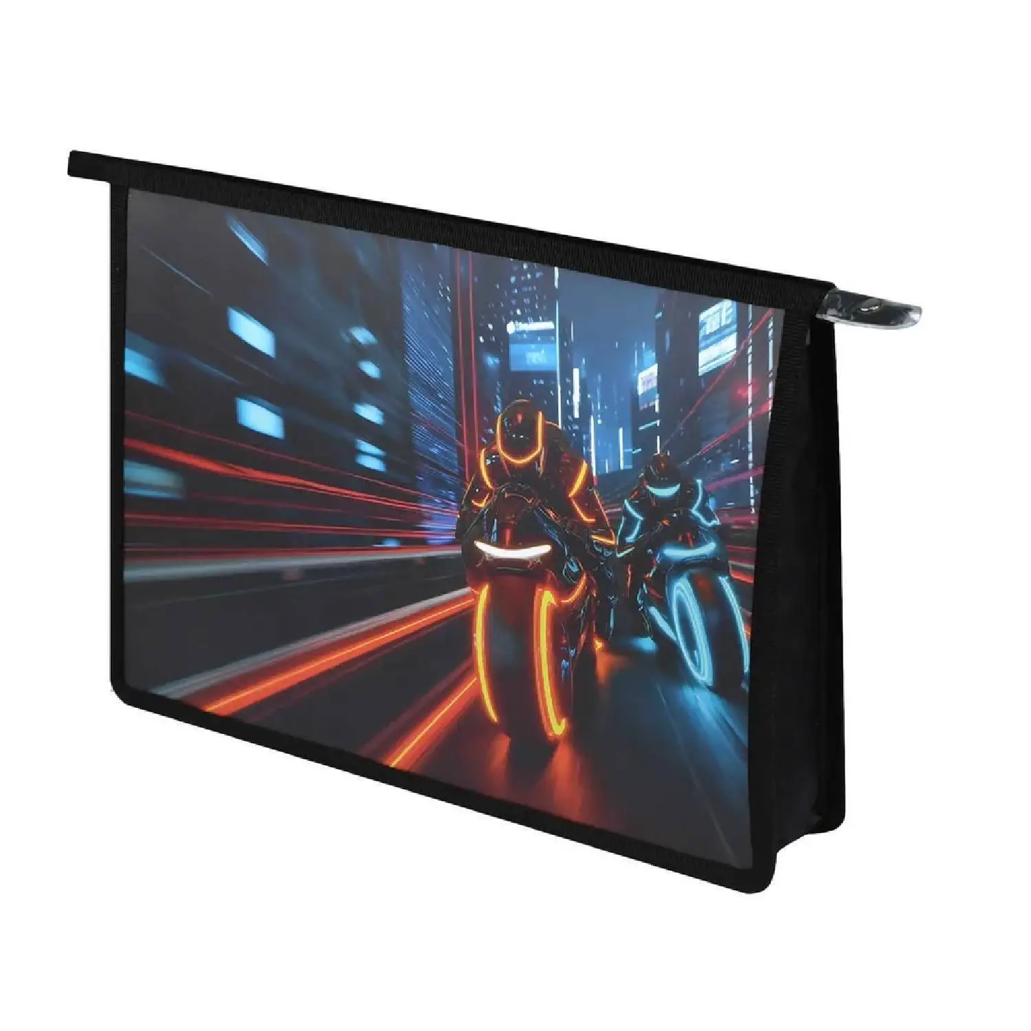 Папка д/тетрадей  А4 33x23х7см  1 отд молния пластик  "Ночные мо, фото №1