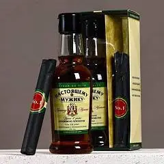 Подарочный набор (алк) Настоящему мужику (Гель д/д+мыло сигара), фото №1