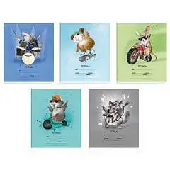 Тетрадь 24л ЛИНИЯ "БАНДА ЗУБАСТИКОВ" выб  УФ-лак, фото №1