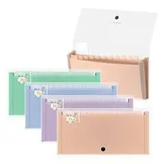 Папка с 13 цв.отделениями EK Matt Pastel Bloom, check size, асс, фото №1