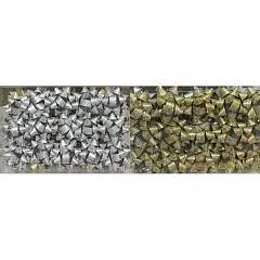 Бант-звезда 72мм золото/серебро, шт, фото №1