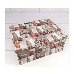 Коробка подарочная "Лондон" прямоуг 22,5*15,8*9,5 см 10-4, фото №1