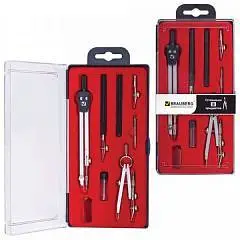 Готовальня Brauberg "Architect" 7 предм., наполн-2, пласт. пенал, фото №1