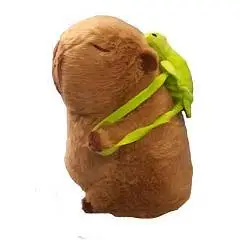 Игрушка мягкая Капибара с рюкзаком-черепашкой 22 см, фото №1